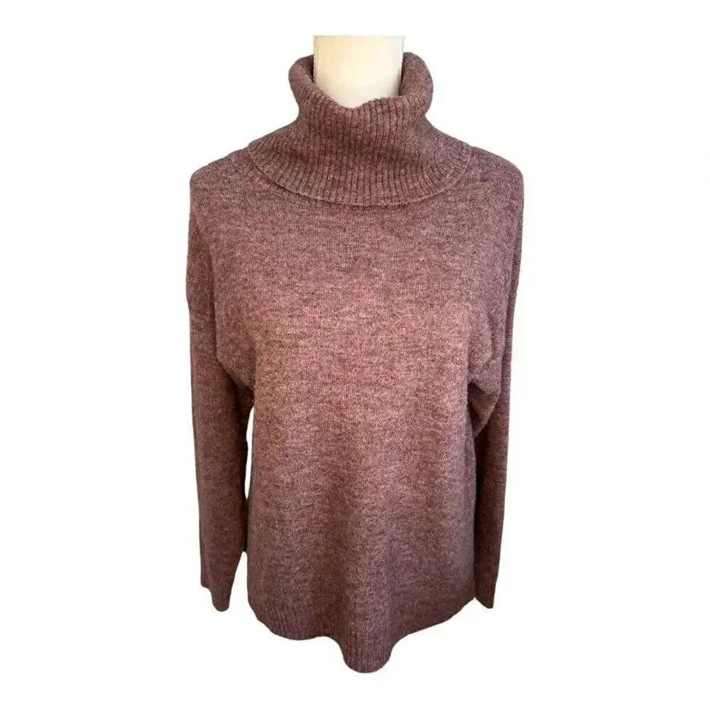 Altar’d State Size S/M Small Medium Heather Purple Cowl Neck Comfy Sweater